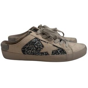 SHUSHOP Philippa Women’s Silhouette Sneakers Glitter Slides Size 8.5